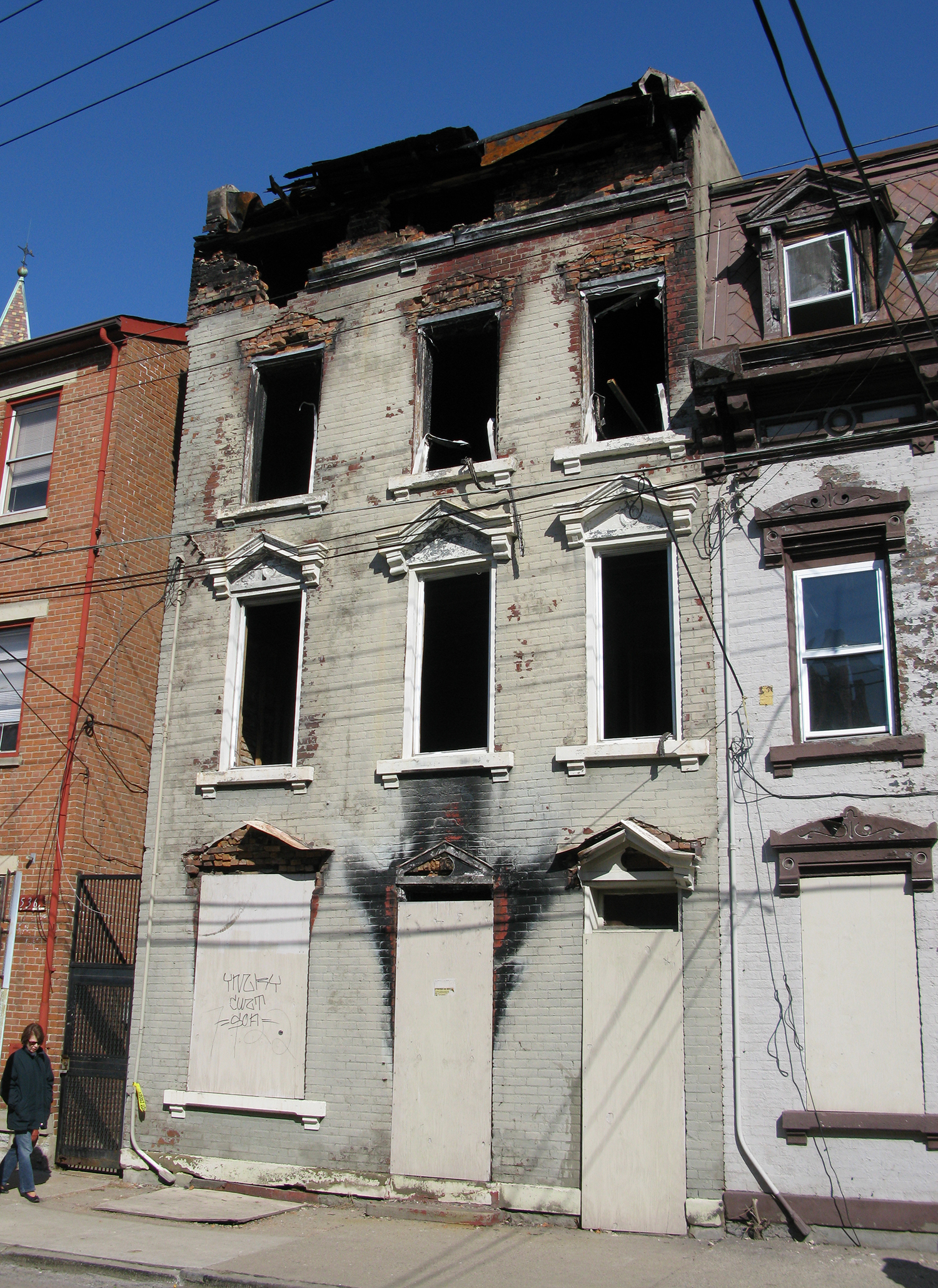 Public-domain fire damage scene